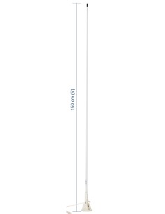 Scout  KM-22 BS 3dB VHF fiberglass antenna 1,5 m (5′) length – lift and lay mount