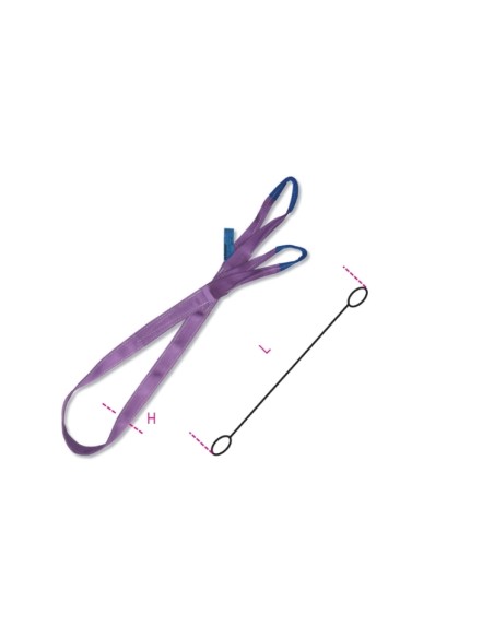 Robur lifting web slings purple cod.8150 3mt 1ton