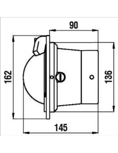 Riviera bussola verticale POLARE 4" bianca 2