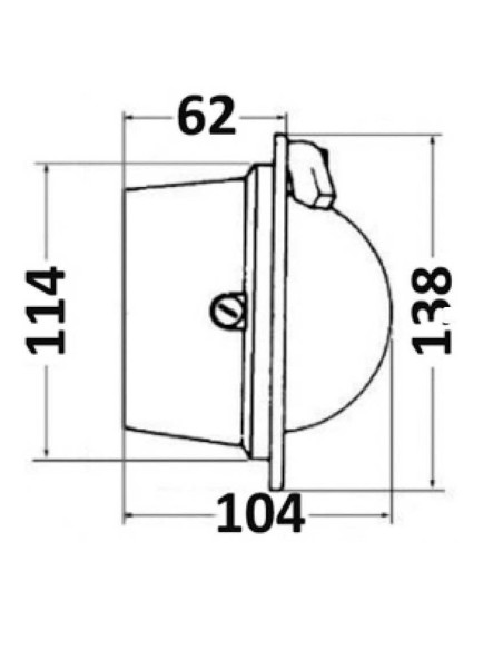 Riviera bussola verticale POLARE 3" nera