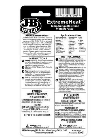 J-B WELD ExtremeHeat™ Paste - 3 oz