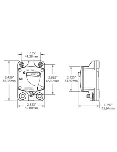 BLUE SEA Interruttore magneto termico serie 187 montaggio ad appoggio 2