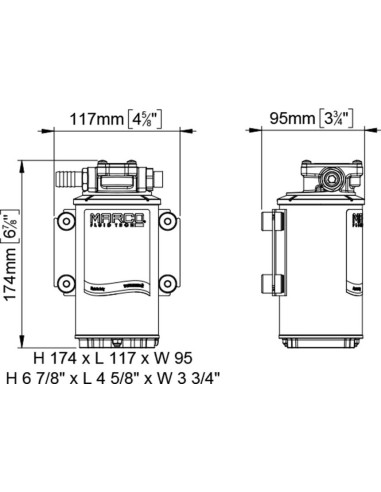 MARCO Pompa ingranaggi per olio UP9/OIL