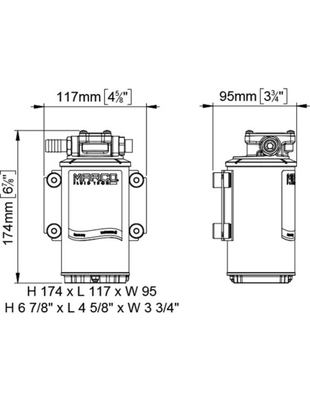 MARCO Pompa ingranaggi per olio UP9/OIL