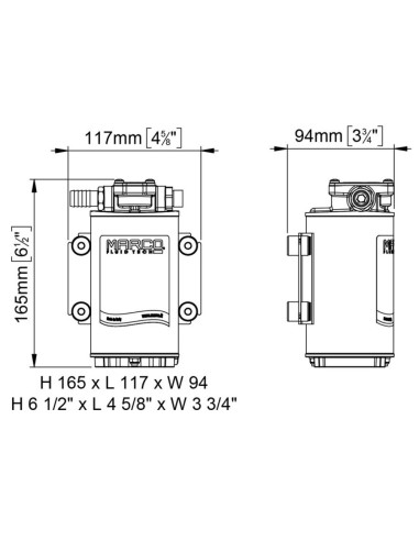 MARCO Pompa ingranaggi per olio UP6/OIL 24V