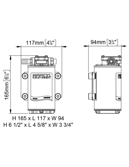 MARCO Pompa ingranaggi per olio UP6/OIL 24V