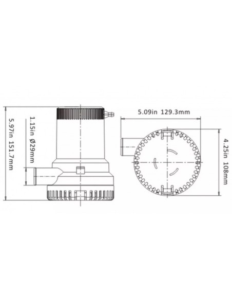 RULE 1500 GPH pompa di sentina ad immersione