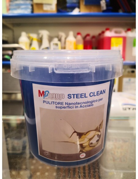 MPNano Steel Clean pulitore nanotecnologico per acciaio, cromo, alluminio.