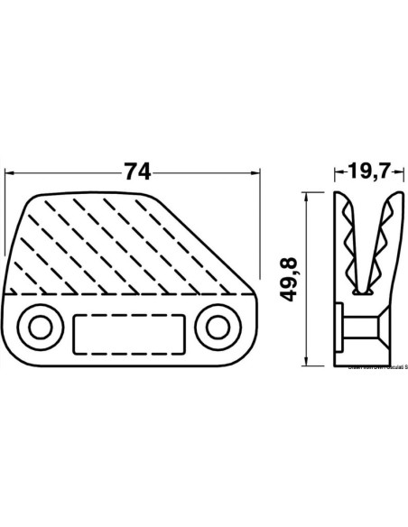 CLAMCLEATS CL 206 strozzascotte laterale destro