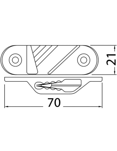 CLAMCLEATS Sail line Ali alluminio CL241