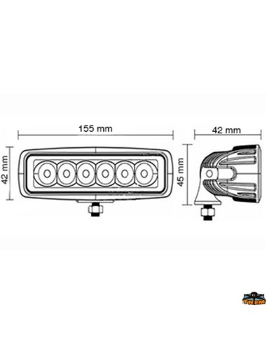 TREM Faro impermeabile 6 led x 3W L2250160