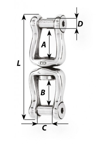 Girella Wichard 2363 - Wichard swivel pin head allen head 2363