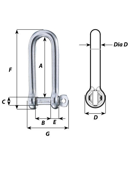 Wichard 1416 shackle captive D 12mm Wichard 1416 shackle captive D 12mm