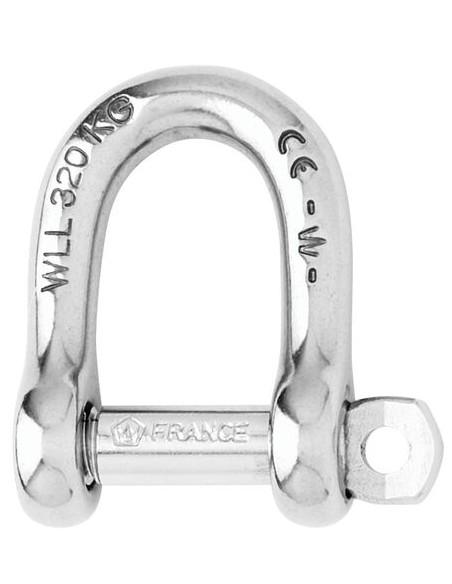 Wichard 1204 self locking D shackle stainless steel 316 D8 Wichard 1204 self locking D shackle stainless steel 316 D8
