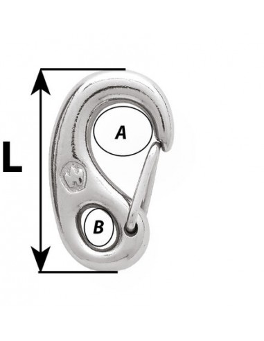 Wichard 2448 moschettone di sicurezza lunghezza 25 mm