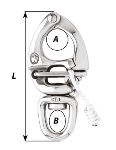 Wichard 2675 moschettone sgancio rapido mm.90 2