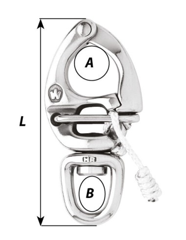 Wichard 2675 moschettone sgancio rapido mm.90