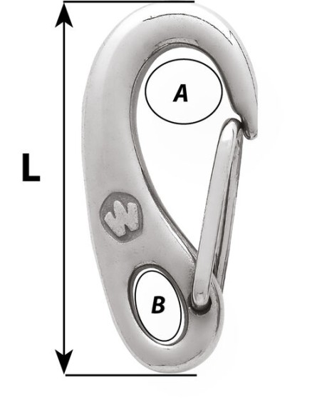 Wichard 2482 moschettone di sicurezza mm.100