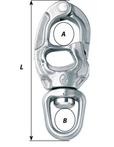 Wichard 2656 speedlink HR trigger snap shackle universal eye length 134 mm