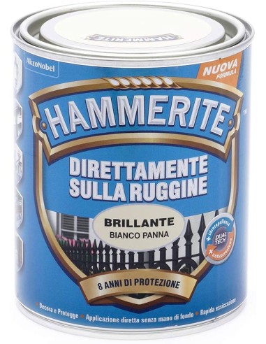 Hammerite paint cream white brilliant finish 750ml