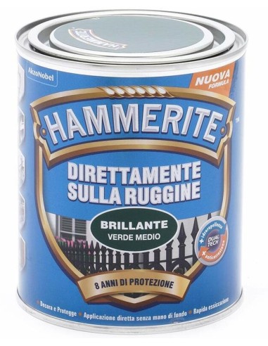 Hammerite paint brilliant green 750ml