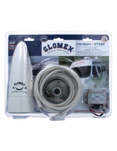 GLOMEX antenna TV AVIOR VT300 terrestre omnidirezionale compatta amplificata